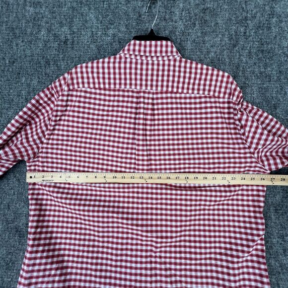 J.Crew Shirt Mens XXL Red Plaid Classic Fit Flex Oxford Business Casual Camping - Picture 6 of 8